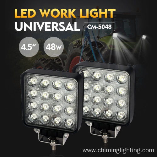 12V 24V Car LED work light drive light ATV Offroad SUV 4.3 inch 48W LED work light for truck